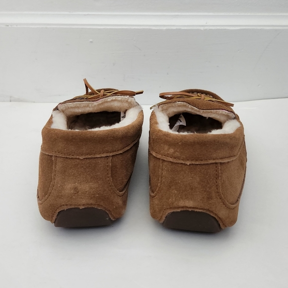 NEW Pajar tan suede leather shearling cabin slippers house shoe men size 42 - Picture 5 of 13